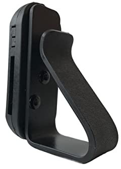 Sportschütze Gehörschutz Halter Spuckschutz/Visier Halter Trage Clip Kydex (Schwenkbare Clip Schwarz)