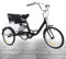 20 Zoll Single Schwarz Speed Dreirad Für Erwachsene, 3 Räder Fahrrad Mit Faltbar Kindersitz + Einkauffahrrad, Bequem Und Praktisch, Intime Geschenk