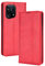 BellaCase Oppo Find X5 Coque [Étui Portefeuille] [Fonction Support] [Slots pour Cartes] [Couverture à Rabat Magnétique] Compatible avec Le Smartphone Oppo Find X5(Rouge)