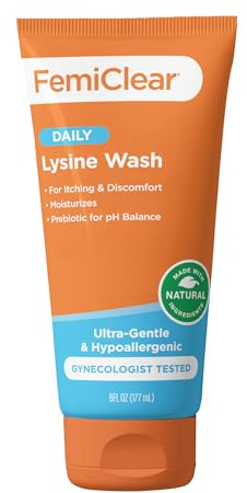FemiClear Daily Lysine Feminine Wash, Ultra-Gentle Cleansing, 6 fl oz