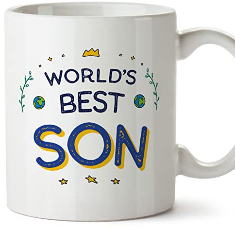 MUGFFINS Son Mug - in English - World's Best - Funny Gift - Ceramic 11oz Mug