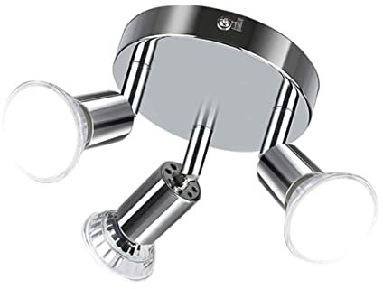 LABRIMP Hängende Wohnbeleuchtung Lampe Küche Dreibettzimmer Leuchte Köpfe Bündiger Punkt Decke - Schlafzimmer Halterung Esszimmer Büro für Scheinwerfer Wand Dreifachkopf -Kopf Runder