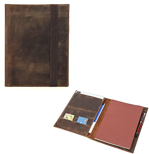 Hiram B5 Notebook-Hülle, multifunktionale Leder-Schutzhülle für iPad Mini, nachfüllbar, ideal zum Schreiben, Reisen, für den täglichen Gebrauch, als Geschenk