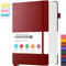 FOCUS DAY Dickes Notizbuch zum Schreiben, Hardcover College-Raster Notizbuch mit Linien für Schule, Büro, Frauen und Männer zur Arbeitsorganisation, B5, 18 x 25cm, Weinrot, 320 Seiten