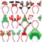 BQTQ 12 Stück Weihnachten Haarreifen Weihnachten Stirnbänder Weihnachts Kopfschmuck Haarband Weihnachten Kopfbedeckung für Weihnachtsfeiern Cosplay