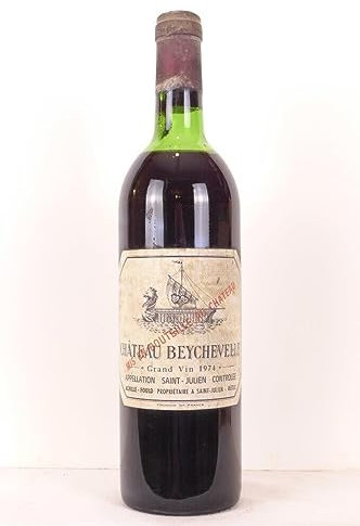 saint-julien château beychevelle grand cru classé rouge 1974 - bordeaux