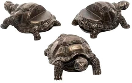 DuBom 3Pcs/Set Mini Animal Shape Resin Dog Rabbit Tortoise Shaped Decorative Plant Risers for Pots, Pot Feet for Planter Pots,Decorative Feet for Planters Resin Plant Planter Foot (TORTOISE)