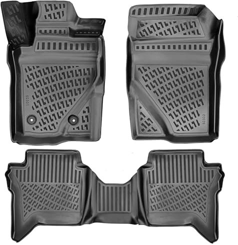 fussmattenprofi.com 3D Gummimatten Set für VW Amarok II (2.Gen) Baujahr ab 2023 | Extra Hoher 5cm Rand Allwetter Auto Fussmatten I TPE Geruchlos rutschfest Fußmatten Zubehör