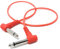 0.6m 6.35mm 1/4 TS Mono Jack to Jack Plug Lead for Guitar, Amplifiers, Music Instruments, Speakers, Microphone Cable Dual Right Angle, Red 2ft
