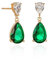 Diamond Treats Tropfen-Ohrringe aus Gold in Birnenform für Damen mit klaren und grünen Zirkonia-Steinen, 925 Sterling Silber Teardrop Ohrringe für Frauen, Damen Ohrringe aus Gold mit Geschenkbox