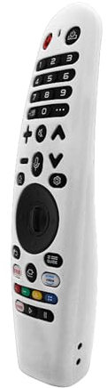Funda Protectora de Silicona para Mando a Distancia de TV LG AN-MR600 AN-MR650A,Funda Protectora de Silicona para Mando a Distancia Protector de Piel,con cordón (Blanco)