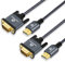 Thsucords HDMI auf VGA Kabel 1.5M 2 Stück, Vergoldet, Geflochten, HDMI auf VGA Adapterkabel (Stecker auf Stecker) für Computer, Desktop, Laptop, PC, Monitor, Projektor