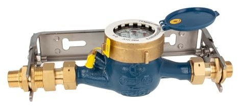 Hauswasserzähler Baulänge 190 mm, inkl Bügel 1 Zoll, verstellbare Ausführung, Edelstahl