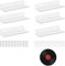 Lot de 6 Support Mural pour Disque Vinyle - Étagère en Acrylique Transparent, Design Élégant, Parfait pour Décoration Murale, 10 cm x 3,5 cm x 2 cm, avec 12 Vis et 12 Tubes d'Expansion