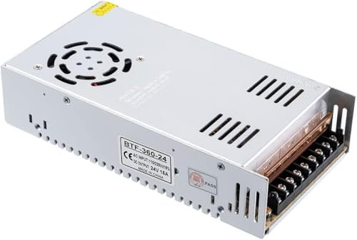 BTF-LIGHTING AC110V-220V a 24V 15A 360W Adaptador de corriente Transformador regulado Fuente de alimentación Convertidor LED Driver para tira de luz Impresora 3D CCTV Sistema de seguridad de la cámara