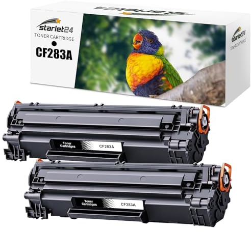 Starlet24 2X 83A CF283A Toner Kompatible für HP 83A CF283A Schwarz | für LaserJet Pro M201dw M201n MFP M125nw M125a M127fw M127fn M225dw M225dn