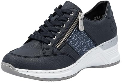 Rieker Damen N4322 Sneaker, blau 14, 40 EU