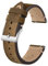 BISONSTRAP Distressed Leder Uhrenarmband, Uhren Armband für Herren, Schnellverschluss Federstege, 20mm, Dunkelbraun (Silberne Schnalle)