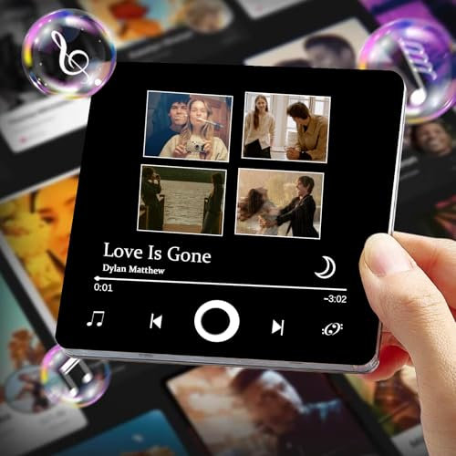 Custom Music Album Fridge Magnet with Photo– Personalized Music Player with Photo, Song & Album Cover – Unique Customizable Magnet for Refrigerator, for Couples, Music Lovers & Home Decor
