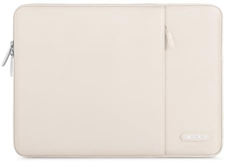 MOSISO Laptop Case 14 inch, 14 inch Laptop Sleeve Compatible with HP Lenovo Dell ASUS Acer, HP Stream, Dell Latitude, Lenovo IdeaPad, Polyester Vertical Computer Sleeve Bag with Pocket, Sand