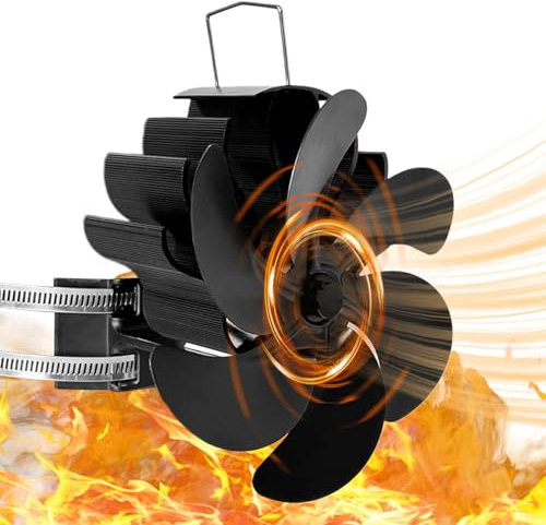 Ventilatore da con stufa a legna, ventilatore a stufa alimentato a calore, ventilatore per stufa a calore, ventilatore per a legna e forniture da cucina