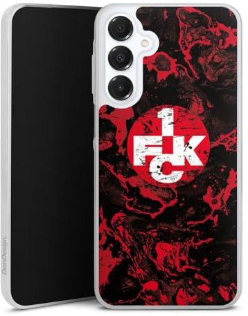 Slim Case kompatibel mit Samsung Galaxy A 16 5G Silikon Handyhülle transparent Hülle extra dünn 1. FC Kaiserslautern 1. FCK Logo
