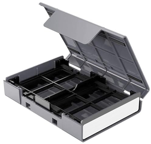 HDD Storage Box, Dust-Proof Hard Drive Case, 6.38x4.62x1.45 Inch, Built-In Stand, Compact Design, Portable Storage Case, Protective Storage for HDD Ssd for Storage Solution