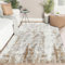Famibay Teppich Wohnzimmer 140x200cm Waschbar Teppich Schlafzimmer Kurzflor Beige Braun Wohnzimmerteppich Modern Abstrakt für Wohnzimmer Schlafzimmer Esszimmer