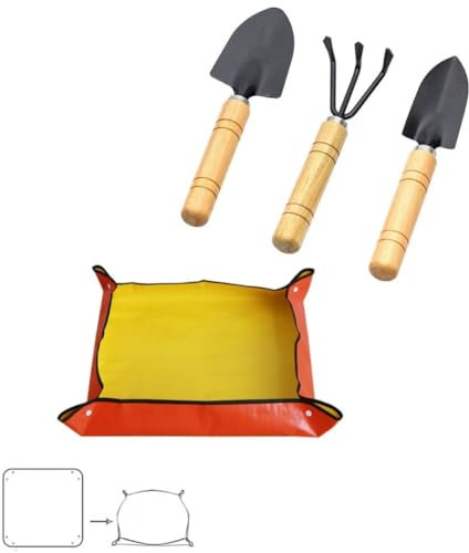 Belijoeuri,Giardinaggio,Attrezzi Giardinaggio: Pala, Rastrello, Vanga Tappetino 100 x100 cm, Ideale per Orto, Giardino, Coltivazione Piante Grasse e Vaso,Strumenti per Zappare, Dissodare e Diserba