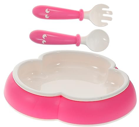 LIFKOME Kit De Alimentación Cuencos y Cucharas De Vajilla De Entrenamiento Para Bebés