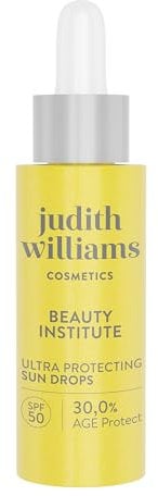 Judith Williams Cosmetics Beauty Institute Ultra Protecting Sun Drops SPF 50 – pflegendes Sonnenschutzkonzentrat mit LSF 50, intensicher UVA- und UVB-Schutz – 50 ml