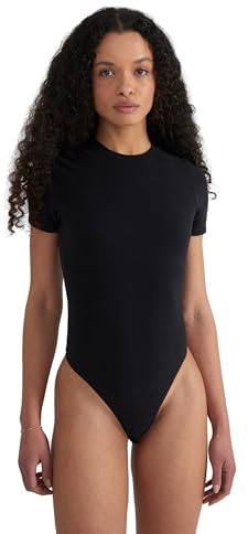 Style & Republic Kurzarm Body Damen aus Baumwolle, Samtig weich und Bequem Bodysuit mit Rundhalsausschnitt & Druckknopfverschluss