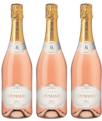 Cantine Maschio Live Brune S Spumante Rosé Extra Dry extra trocken Roséwein Italien inkl. FeinWert E-Book (3 x 0.75 l)