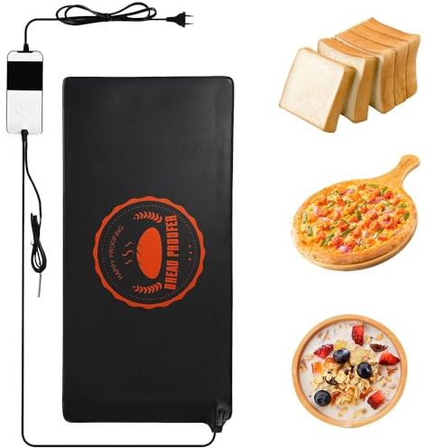 Nzkeuf Brot Heizmatte mit Thermostat, Gärbox Sauerteig mit Heizung, Brotwarmmatte Gärmatte, Einstellbare Temperatur, Geeignet für Lebensmittelisolierung, Teiggärung, Joghurtbacken