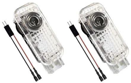 2026 ERSDGG 2 Stück Autotürlicht Willkommenslicht 4K Glaslinse Geist Schatten Lampe Pfützenlichter Kompatibel mit A1/A3/A4/A5/A6/A7/A8/Q2/Q3/Q5/Q7/Q8/TT/R8