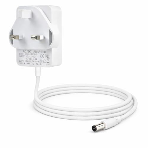 12V Power Adapter Compatible with BT Openreach ONT and EchoLife HG612, Stable 12V 2A Power Supply Adapter Replacement, Universal DC Power Supply for Routers, Lamps, Screens,1.2M Cable