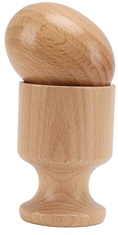 Xiuganpo Wooden Egg Cup Puzzle, Wooden Grasping Practice Project, Fine Motor Skills Toy with Object Fitting Exercise, Ideal for Baby