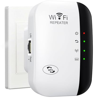 2026 WiFi Extender Signal Booster Covers Up to 5800sq.ft and 55 Devices WiFi Repeater Wireless Internet Booster with Ethernet Port for Home Garden, 1-Key Quick Setup, UK plug (White)
