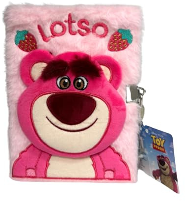 My sweety pop Taccuino intimo peluche Disney Pixar Toy Story Lotso | Diario segreto con lucchetto e 2 chiavi | Formato A5 morbido e soffice | Regalo di compleanno per ragazza e ragazzo | Cancelleria