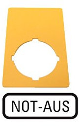 Eaton 216471 Schild, NOT-AUS, gelb, 50 x 33 mm, NOT-AUS