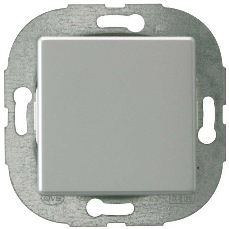 REV Ritter 0500668551 StQuadro Aus-/Wechselschalter, Silber