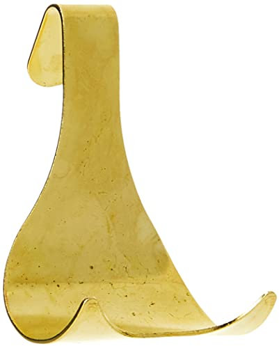 DURATOOL D01230 Brass Plated Picture Rail Hooks, 10 Pack, Yellow|brown