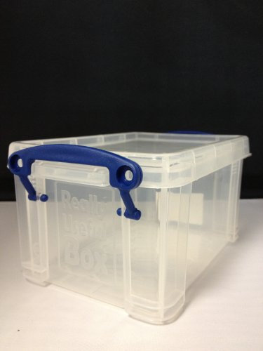 Really Useful Box Kunststoff-Boxen transparent 19 l (39,5cmx25,5cmx29,0cm) Aufbewahrungsbox incl. 10 Blatt Fotopapier von Toner und Tinten Fuchs