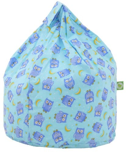 Child Size Blue Owl Bean Bag With Beans