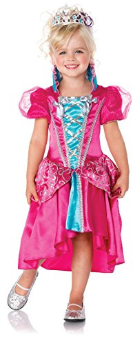 LEG AVENUE C49052 - Königliche Prinzessin Kinderkostüm Set, 2-teilig, Größe S, rosa/türkis