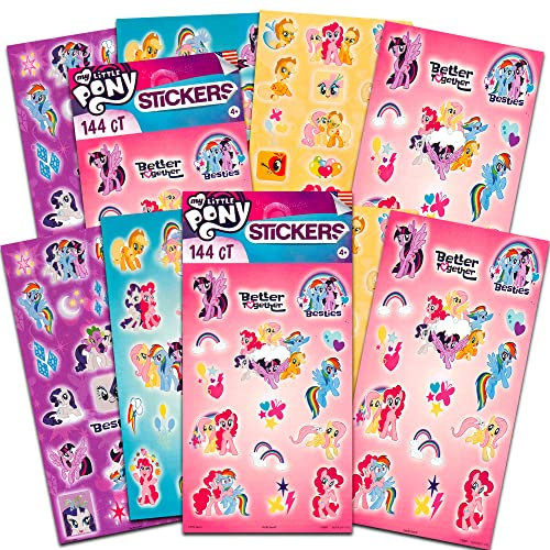 My Little Pony Stickers Party Favors 16 Sheets Over 380 Stickers plus 2 Separately Licensed Reward Stickers - MLP favorites include Rainbow Dash, Twilight Sparkle, Pinkie Pie, Rarity, and more!