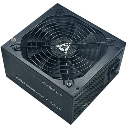 Apevia ATX-JP800W Jupiter 800W 80 Plus Bronze Certified Active PFC Fuente de alimentación ATX de alto rendimiento para juegos, soporta CPU de doble núcleo/cuádruple, SLI/Crossfire/Haswell - Silencioso