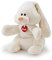 Trudi Puppets 29958 Handpuppe Hase ca. 23 cm (Größe S), Stofftier aus hochwertigen Materialien, liebevolle Details, Schlappohren, flauschig und weich, waschbar, Kuscheltier und Puppe für Kinder, Weiß