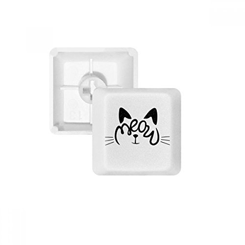 Katze Meow Zitat DIY Design PBT Tastenkappen für mechanische Tastatur weiß OEM-Nr. Markieren Print mehrfarbig mehrfarbig R2