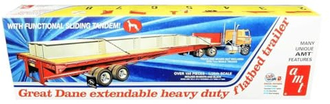 AMT 1: 25 Great Dane Extendable Hd Flat Bed Trailer